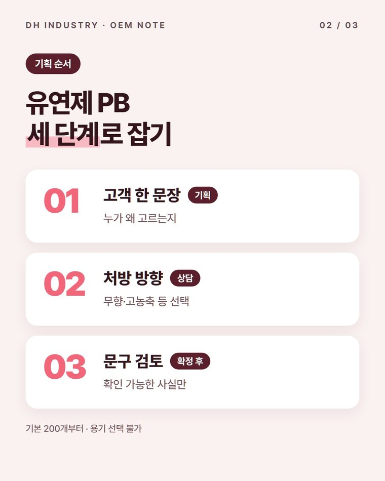 섬유유연제 PB 콘셉트는 어떻게 정하나요?